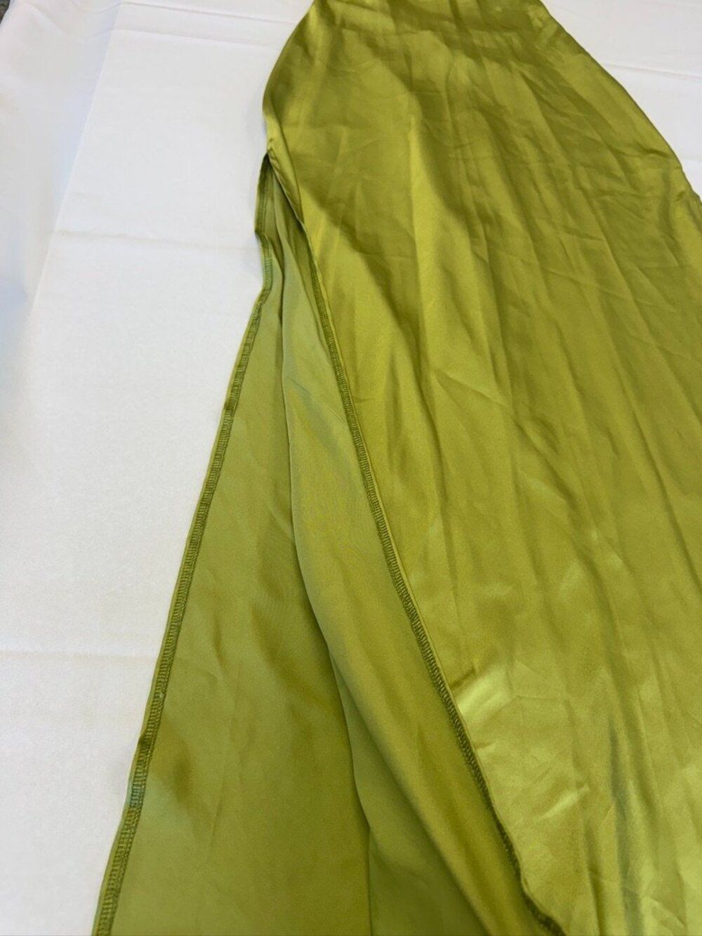 Princess Polly Leyana Maxi Dress Green Satin Size 6 - Picture 7 of 15